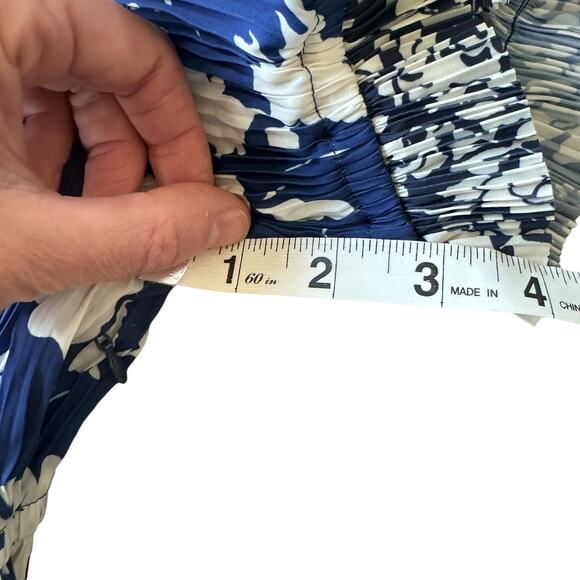 Polo Ralph Lauren Blue Floral Mini Dress Pleated - Picture 11 of 12